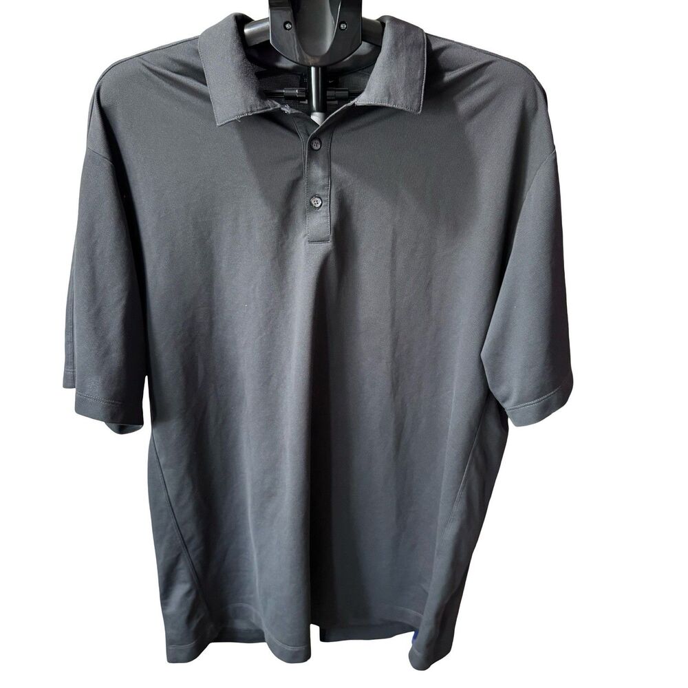 Nike Golf Dri-Fit Polo Mens XL Black Performance Short Sleeve Shirt